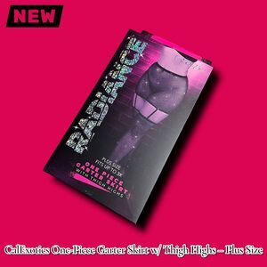 New CalExotics Radiance One-Piece Garter Skirt with Thigh Highs – Plus Size